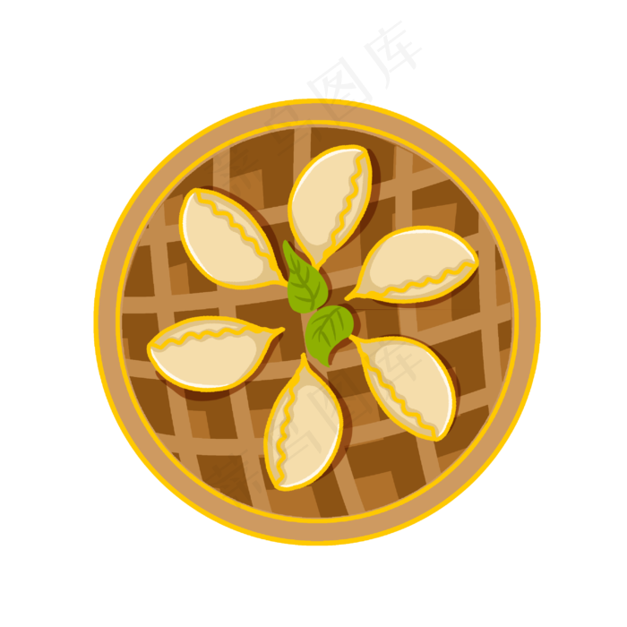 国潮立冬冬至蒸饺(3000X3000(DPI:300))psd模版下载