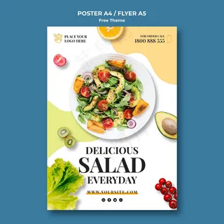 健康食品海报模板