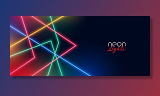 霓虹灯led灯显示背景