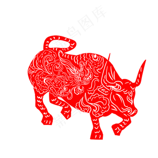 2021牛年窗花剪纸