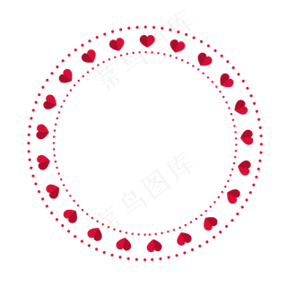 爱心圆形边框5