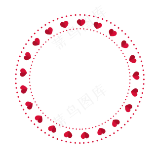 爱心圆形边框5