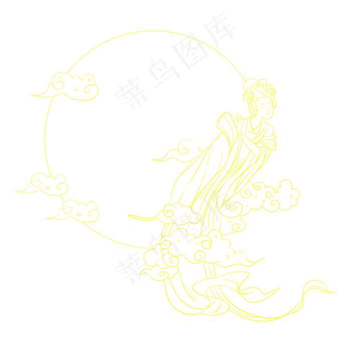 描金中秋素材(2000X2000(DPI:300))psd模版下载