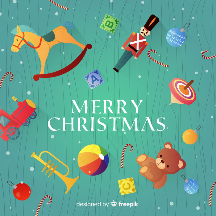 圣诞玩具背景