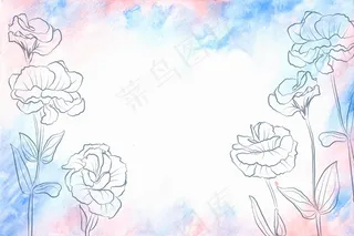 粉彩元素背景主题