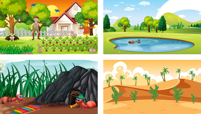 四种不同性质的横向场景