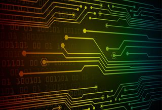 赛博电路未来技术概念背景