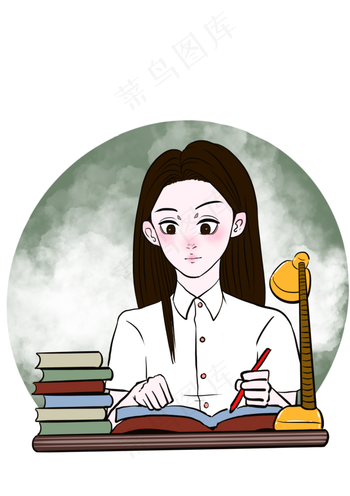 教师节老师在认真批改学生作业(2480X3508(DPI:300))psd模版下载