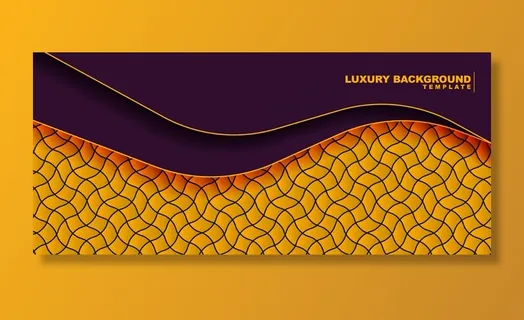 紫色和黄色的抽象波浪背景