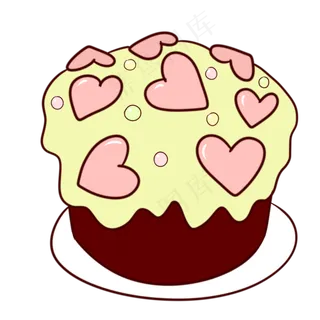 手绘绿色情人节情人节七夕节卡通