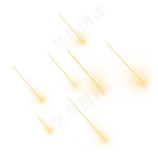 黄色浪漫流星星星