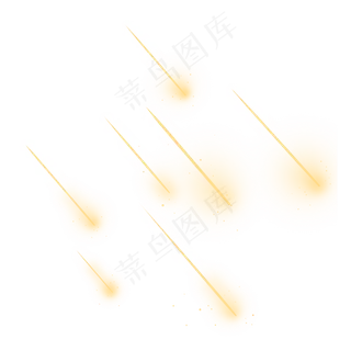 黄色浪漫流星星星