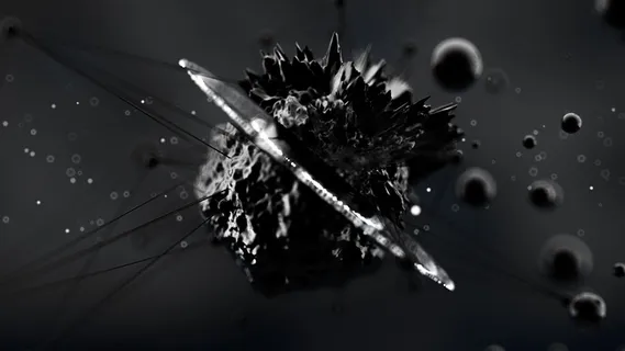 奇妙,抽象,黑色,太空背景。3d渲染。 奇妙,抽象,黑色,太空背景。3d渲染。