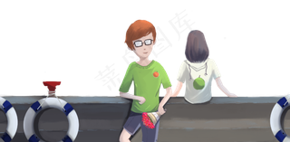 七夕海边.夏日吹风