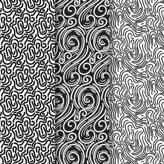花式线条无缝图案模板