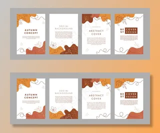 一套抽象创意通用封面设计模板