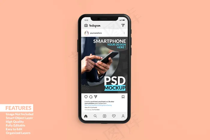 现实的高级手机模型样机溢价psd模版下载