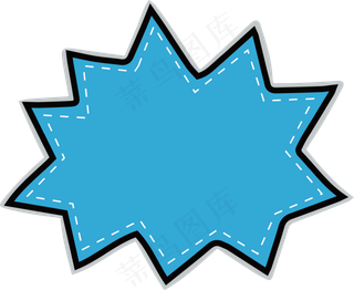 蓝色促销爆炸贴