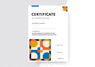 鉴赏证书模板设计。