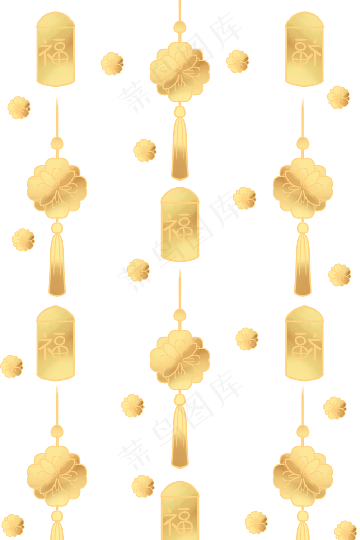 新年金色挂饰底纹(3545X5315(DPI:300))psd模版下载