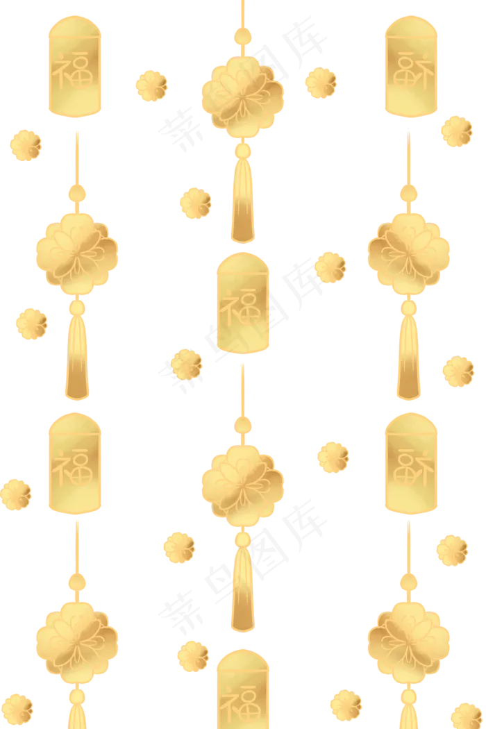 新年金色挂饰底纹(3545X5315(DPI:300))psd模版下载