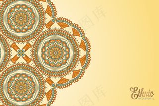 金色矢量豪华装饰曼荼罗设计背景