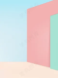 产品展示背景,柔和的墙壁和淡蓝色的天空颜色 产品展示背景,柔和的墙壁和淡蓝色的天空颜色