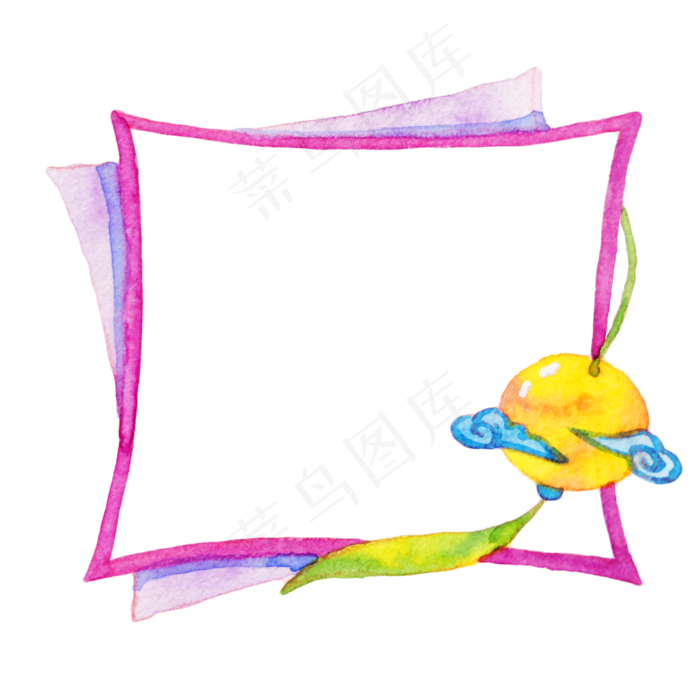 紫色中秋节边框