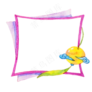 紫色中秋节边框