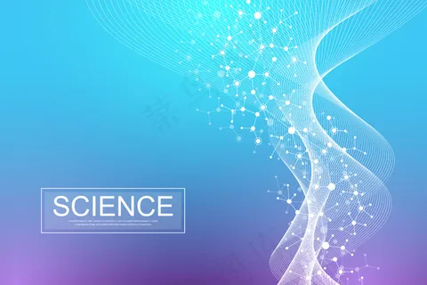 科学信息横幅banner模板背景。