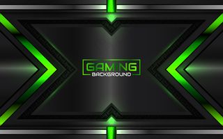 抽象的未来黑色和绿色游戏背景