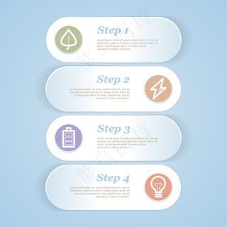 带有数字的纸张背景，用于信息图表示。插图。