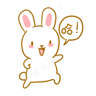 中秋玉兔搞怪表情