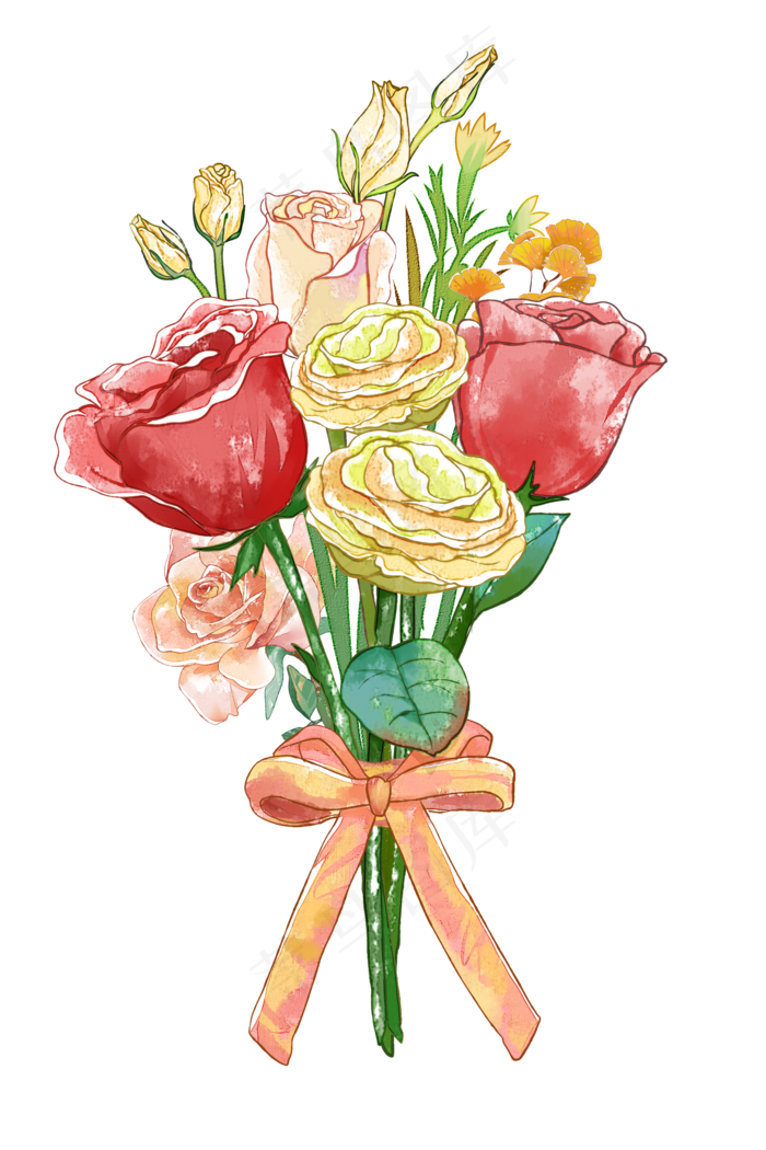 教师节手绘花束