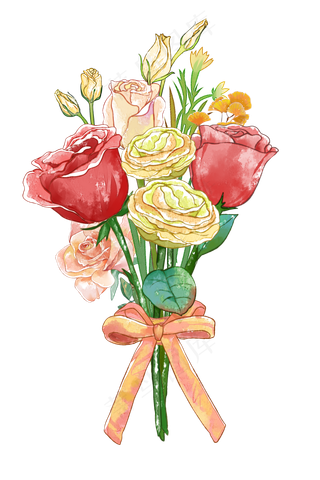 教师节手绘花束