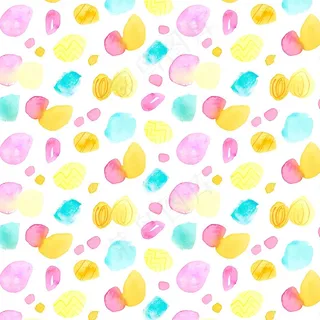 五彩水彩画圆点图案