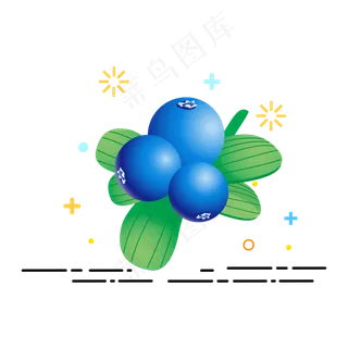 矢量手绘卡通水果