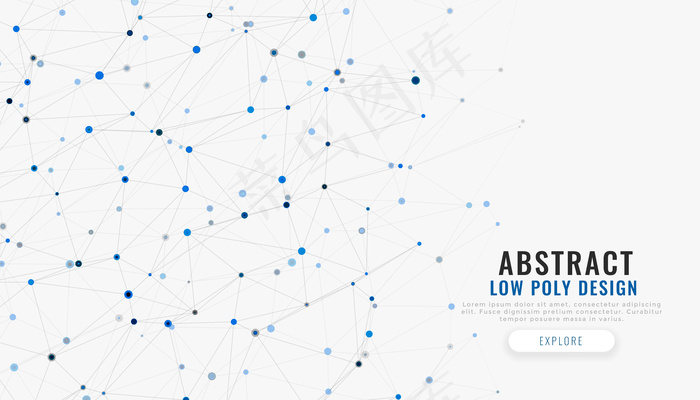 网络连接线和点技术背景eps,ai矢量模版下载