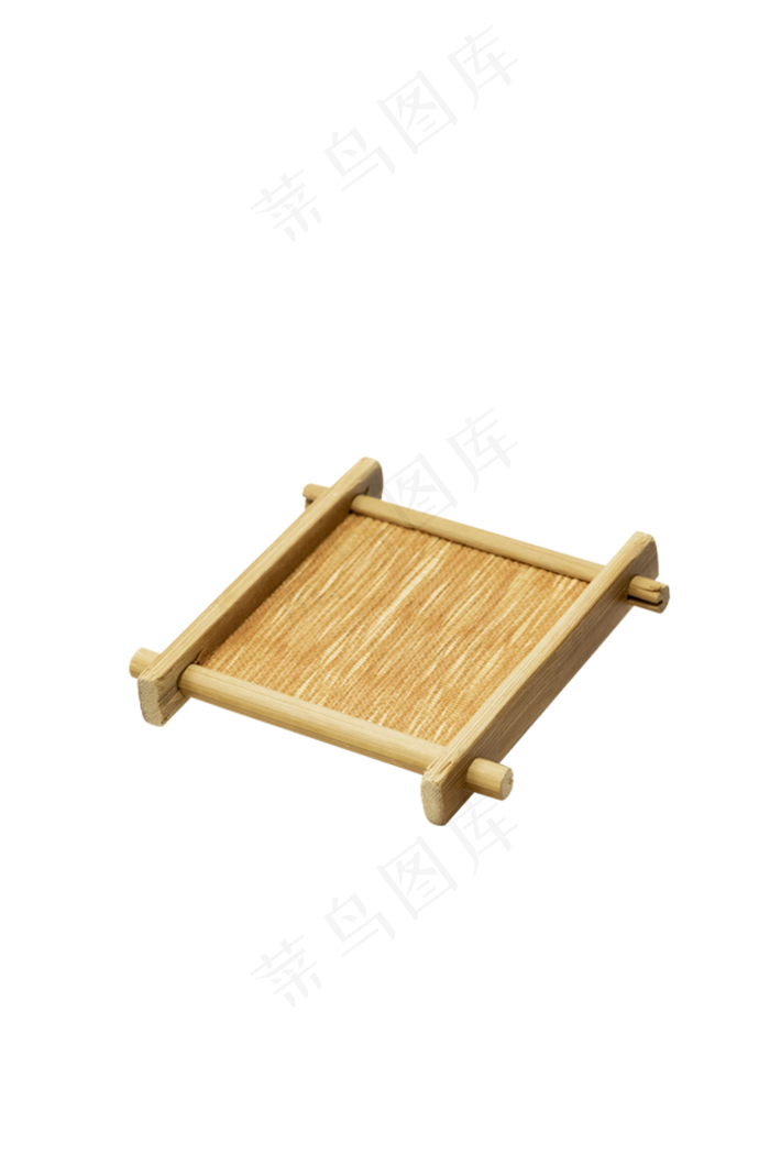 高清免扣棕色茶席素材图