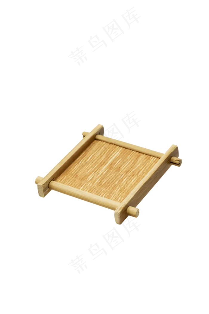 高清免扣棕色茶席素材图