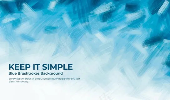 带引号的蓝色笔刷背景