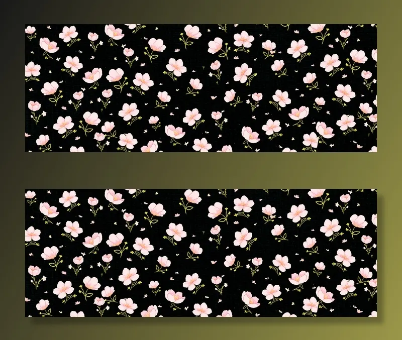 清新简约花朵黑色底纹(1920*700px 	       )psd模版下载
