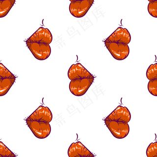 吻唇无缝图案