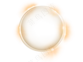 金色圆环发光免扣元素