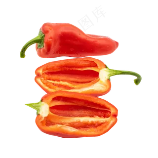 切开红色辣椒