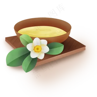 古风禅意茶和花朵