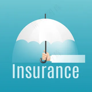 保险概念。手拿雨伞