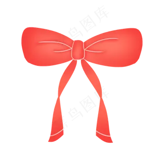 大红色礼物包装蝴蝶结