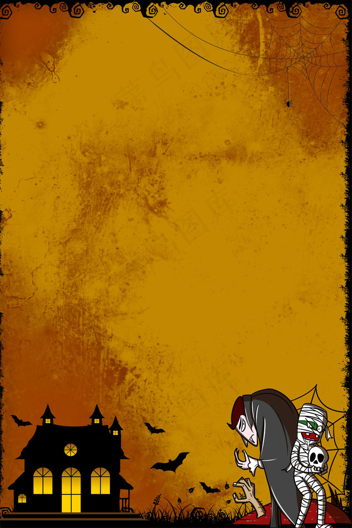 万圣节木乃伊吸血鬼背景