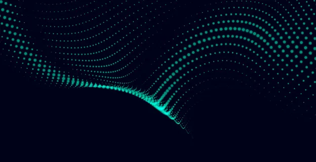 数字粒子波抽象绿色背景 数字粒子波抽象绿色背景